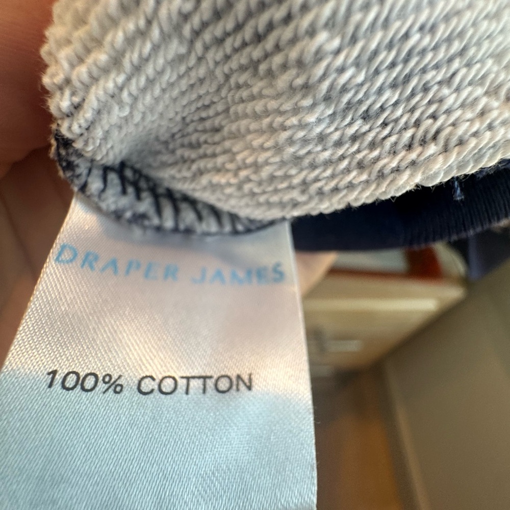 Draper James Navy Gingham Sweatshirt - Picture 3 of 6